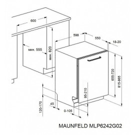 Посудомоечная машина MAUNFELD MLP6242G02 Light Beam