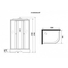 Душевая кабина NIAGARA Eco E120/80/26L/MT