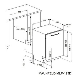 Посудомоечная машина MAUNFELD MLP-123D