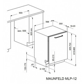 Посудомоечная машина MAUNFELD MLP-122D Light Beam