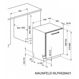 Посудомоечная машина MAUNFELD MLP4529A01 Light Beam