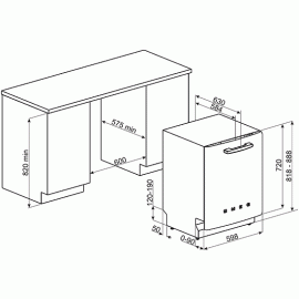 Посудомоечная машина SMEG ST2FABWH