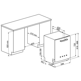 Посудомоечная машина SMEG st2fabne2