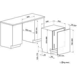 Посудомоечная машина SMEG STLA825B-1