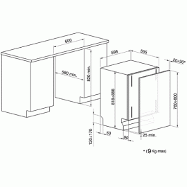 Посудомоечная машина Smeg STL825B-2