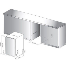 Встраиваемая посудомоечная машина Hotpoint-Ariston HSIO 3O23 WFE (155483)