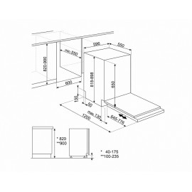 Посудомоечная машина SMEG STL362DQ