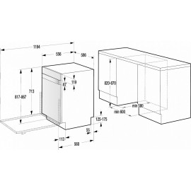Посудомоечная машина GORENJE GV 60 ORA B
