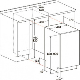 Посудомоечная машина HOTPOINT-ARISTON lstf 9h114 cl eu