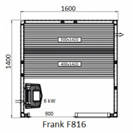 Финская сауна FRANK F816 ЛИПА