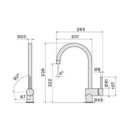 Смеситель FALMEC EASY ROUND CHROME (MEAR.00#CHF)