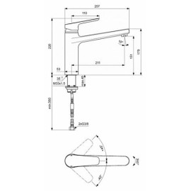Смеситель IDEAL STANDARD CeraPlan III B0952AA