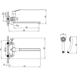 Смеситель LEMARK Partner LM6557C compl