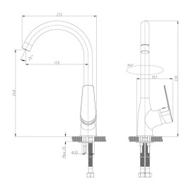 Смеситель ROSSINKA S35-23-Gray-Quartz