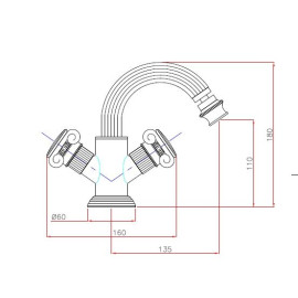Смеситель CEZARES Olimp BS2 02 M бронза