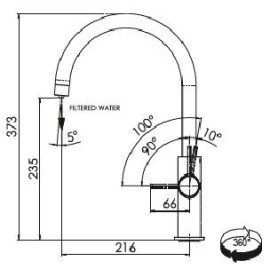 Смеситель FRANKE 115.0479.080 FRANKE Ambient Clear Water,оптика стали