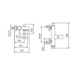 Смеситель BOSSINI Vasca Doccia Oki Z005101 030 хром
