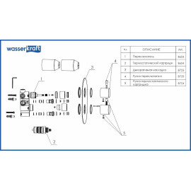 Смеситель WASSERKRAFT Berkel 4844 Thermo