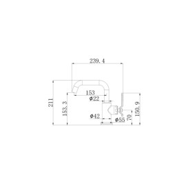 Смеситель BRONZE DE LUXE 1760'S LOFT матовый хром 1178CC