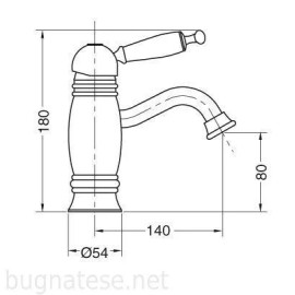 Смеситель BUGNATESE Oxford BN.OXF-6319BBICR хром