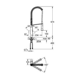 Смеситель GROHE k7 суперсталь 32950dc0