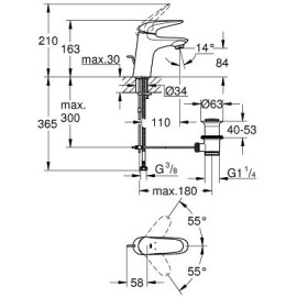 Смеситель GROHE Eurostyle 23707LS3 белый