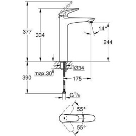 Смеситель GROHE Eurostyle 23719003 хром