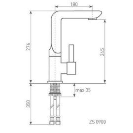 Смеситель ZIGMUND SHTAIN ZS 0900 топленое молоко