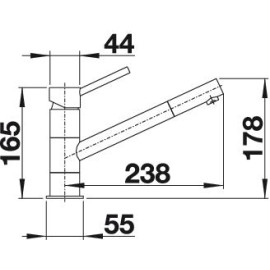 Смеситель для мойки BLANCO KANO 521502 хром