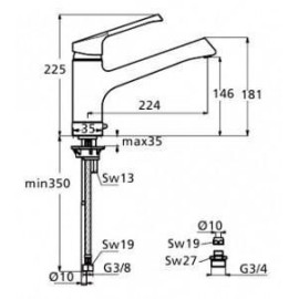 Смеситель IDEAL STANDARD Retta B8984AA