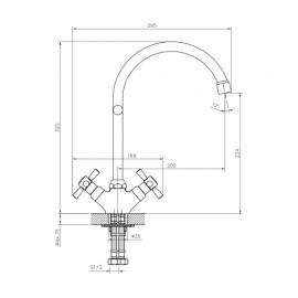Смеситель DECOROOM DR51028 черный/хром