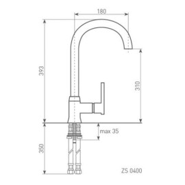 Смеситель ZIGMUND & SHTAIN ZS 0400 топленое молоко