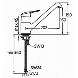 Смеситель IDEAL STANDARD SanRemo B7518AA