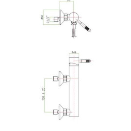 Смеситель FIORE XENON 44WH5371 белый