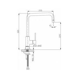 Смеситель Timo Saona 2306F сhampagne