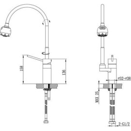 Смеситель Timo Saona 2308FS chrome