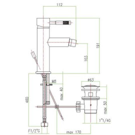 Смеситель FIORE XENON 44BL5371 черный