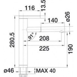 Смеситель BLANCO linee-s silgranit (518445)