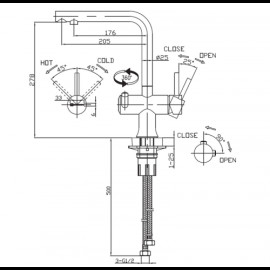 Смеситель для мойки OMOIKIRI hotaru-gm-wh 4994053