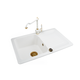 Смеситель KUPPERSBERG londra kg2471 white alabas/br