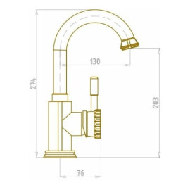 Смеситель BRONZE DE LUXE Windsor 10127