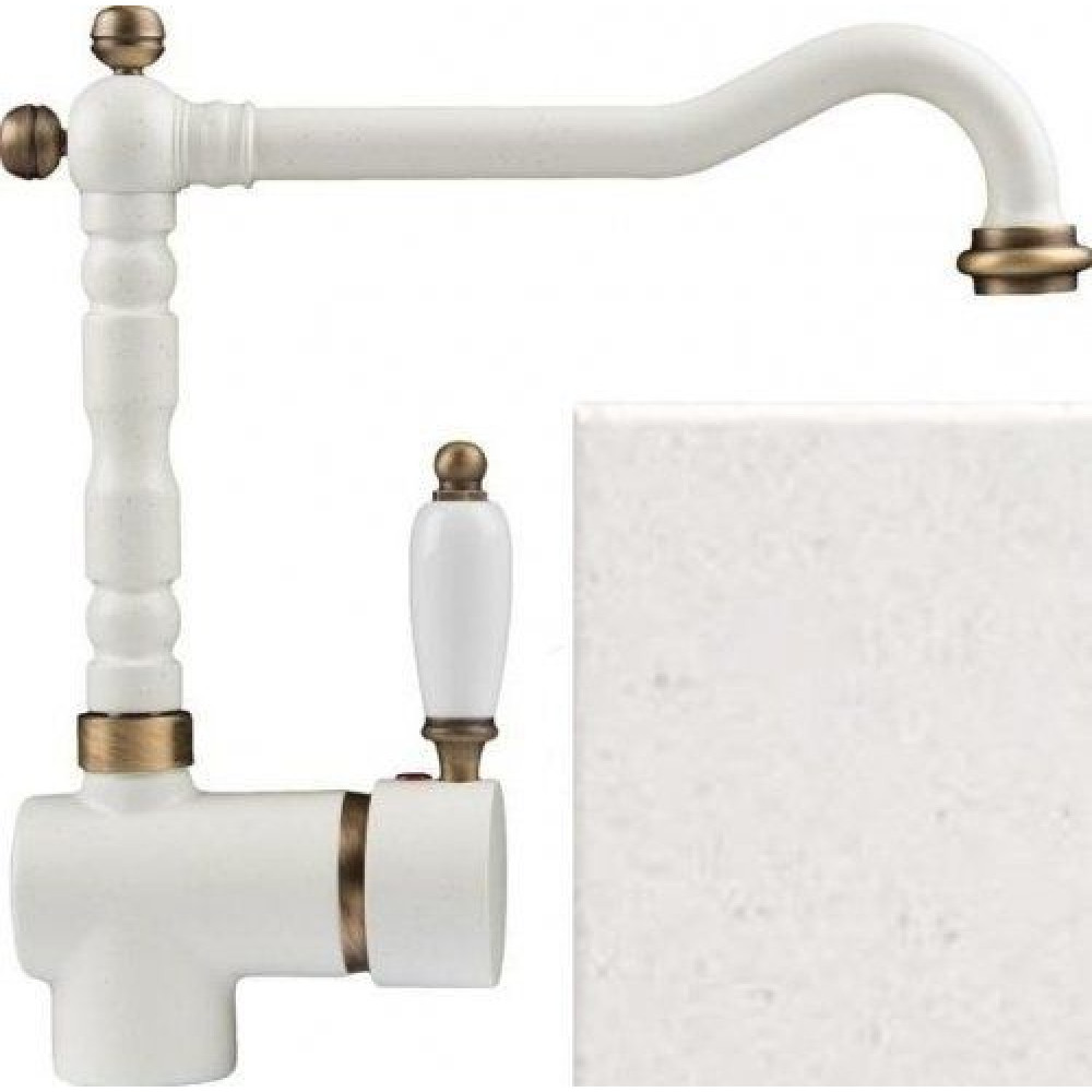 Смеситель KUPPERSBERG londra kg2471 white alabas/br