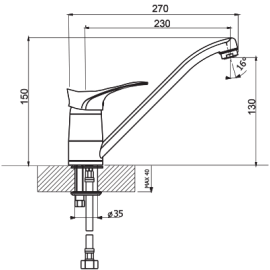 Смеситель Bamboo BM-01 черный (31ВМ.01L.1110.407)