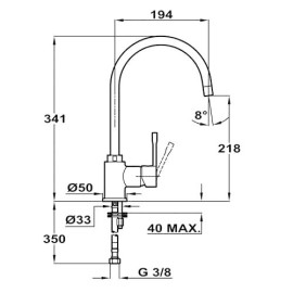 Смеситель Teka SP 995 шоколад (art.55995021MK)