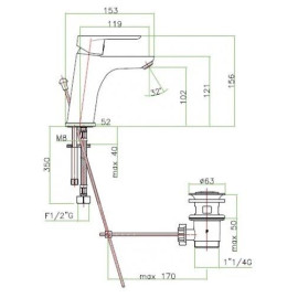 Смеситель FIORE Kevon 81BX8123 черный/хром