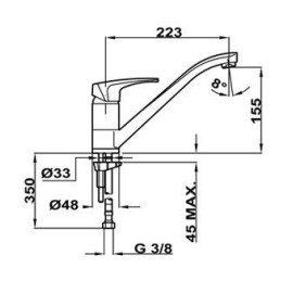 Смеситель TEKA ms1 хром (40911302)