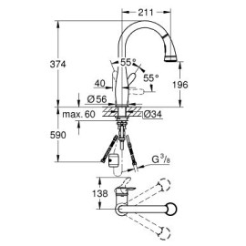 Смеситель Grohe Parkfield 30215DC1