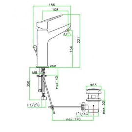 Смеситель FIORE Kyro 8112 86CR8112