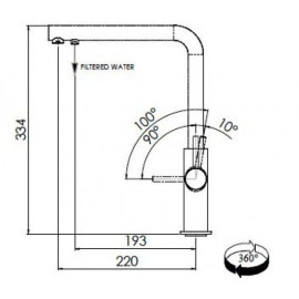 Смеситель для мойки FRANKE Neptune Clear Water Шоколад (115.0370.696)
