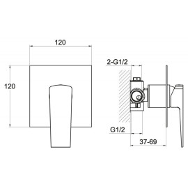 Смеситель BELBAGNO ARLIE ARL-BDM-CRM